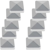SWANEW 10x Pfosteankappe Pyramide Abdeckkappe für Pfosten Zierkappe 91X91mm Silber von SWANEW