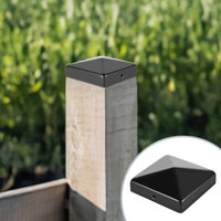 SWANEW 10x Pfostenkappe Abdeckkappe Zaun Zaunkappe Vierkant Pyramiden Pyramide Schwarz 71mm von SWANEW