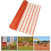 1x50m Absperrzaun Bauzaun Warnnetz orange,Sicherheitszaun mobiles Netz, Kunststoff Fangzaun, Zaun flexibel Mobiler Zaun Hühnerzaun Geflügelzaun von SWANEW