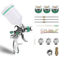 SWANEW 2X HVLP Lackierpistole Düsen(1.4/1,7/2.0mm) Profi Spritzpistole 600ml Profi Spritzpistole von SWANEW