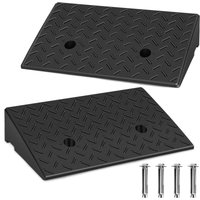SWANEW 2x Bordsteinrampe Gummi Auffahrrampen Schwellenrampe Tragbar Rollstuhlrampe 49x30x11cm Rutschfest für Rollator Rollstuhl SWANEW 2x Bordsteinrampe Gummi Auffahrrampen Schwellenrampe Tragbar Rollstuhlrampe 49x30x11cm Rutschfest für Rollator Rollstuhl von SWANEW