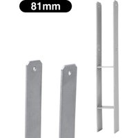 SWANEW 2x H-Anker Pfostenträger Einschlagbodenhülse Pfostenanker Bodenhülse 81 MM von SWANEW