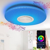 SWANEW 36W LED Deckenleuchte mit Sternenhimmel-Effekt, Sternenlicht, Wandbeleuchtung und Bluetooth-Musik - RGB von SWANEW