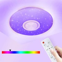 SWANEW 36W LED Deckenleuchte mit Sternenhimmel-Effekt und integrierten Lautsprechern, Remote und Bluetooth-Musik - RGB von SWANEW