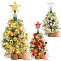 SWANEW 40cm Mini Weihnachtsbaum Künstliche Weihnachtsbäume Christbaum mit Weihnachtskugel, Kleine Schleife und LED-Lichtern SWANEW 40cm Mini Weihnachtsbaum Künstliche Weihnachtsbäume Christbaum mit Weihnachtskugel, Kleine Schleife und LED-Lichtern von SWANEW