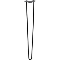 Swanew - 4x Hairpin Legs Möbelfüße Tischläufer schwarz Hairpin Legs 2 Bügel, für Esstisch 61cm von SWANEW