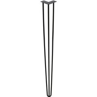 Swanew - 4x Hairpin Legs Möbelfüße Tischläufer schwarz Hairpin Legs 3 Bügel, für Esstisch 61cm von SWANEW