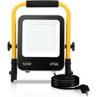 TolleTour Projecteur led avec trépied IP66 spot extérieur Projecteur de chantier blanc froid 50W von VINGO