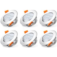 SWANEW 6X LED Einbaustrahler Spot Set Kaltweiß 3W Einbauleuchte Deckenleuchte Strahler IP44 3W SWANEW 6X LED Einbaustrahler Spot Set Kaltweiß 3W Einbauleuchte Deckenleuchte Strahler IP44 3W von SWANEW