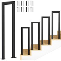 SWANEW 85cm Treppengeländer U-Form Eisen Elliptische Röhre Handlauf Geländer, Eisengeländer Innen und Außen für Treppen Brüstung Garten Balkon Schwarz SWANEW 85cm Treppengeländer U-Form Eisen Elliptische Röhre Handlauf Geländer, Eisengeländer Innen und Außen für Treppen Brüstung Garten Balkon Schwarz von SWANEW