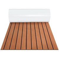 Bodenbelag Matte Deck Teppich Antirutschmatte Teak eva Schaum Braun 240x60cm - Swanew von SWANEW