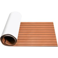 Swanew - Bodenbelag Matte Deck Teppich eva Schaum Teak Yacht Selbstklebend Fußboden Deck Matte Braun 240x60cm von SWANEW