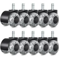 SWANEW Bürostuhlrollen 10x Stuhlrollen 11x22mm 360 Grad Drehung kratzerfrei für Bürostuhl Gaming-Stuhl von SWANEW