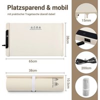 SWANEW Elektrisches Warmhaltetablett Speisenwärmmatte für Buffet,rollbarer tragbarer Speisenwärmer aus Silikon -240W -65x38cm Perfekt für Partys, von SWANEW