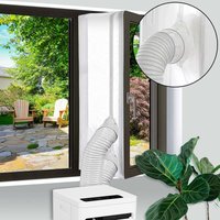 SWANEW Fensterabdichtung, Klimaanlage Auslass Für Mobile Klimageräte und Abluft-Wäschetrockner, 400CM AirLock Für Fenster, Dachfenster, Kippfenster von SWANEW