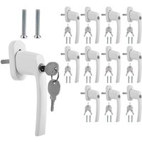 Fenstergriff Fensterschlösser Balkontürgriff Design Alu abschließbar weiß gleichschließend Griff 12X - Swanew Fenstergriff Fensterschlösser Balkontürgriff Design Alu abschließbar weiß gleichschließend Griff 12X - Swanew von SWANEW