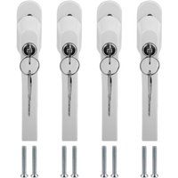 Fenstergriff Fensterschlösser Balkontürgriff Design Alu abschließbar weiß gleichschließend Griff 4X - Swanew von SWANEW