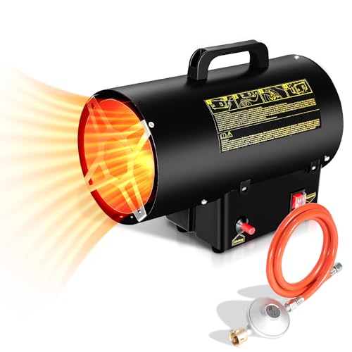 SWANEW Gasheizgebläse 10 kW Gas Heizgerät inkl Verbindungschlauch und Gasdruckregler 700mbar, Wirksame Fläche: 150m²,für Baustellen, belüfteten Lagerräumen, Garagen usw SWANEW Gasheizgebläse 10 kW Gas Heizgerät inkl Verbindungschlauch und Gasdruckregler 700mbar, Wirksame Fläche: 150m²,für Baustellen, belüfteten Lagerräumen, Garagen usw von SWANEW