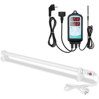 SWANEW Gewächshausheizung Elektrische Stabheizung Weiß für Gewächshäuser Flexible Installation 135W Mit 3000W Digitaltemperaturregler von SWANEW