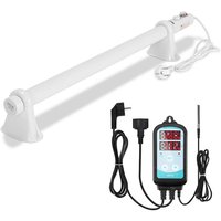 SWANEW Gewächshausheizung Elektrische Stabheizung Weiß für Gewächshäuser Flexible Installation 90W Mit 3000W Digitaltemperaturregler von SWANEW