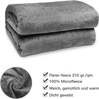 Swanew - Kuscheldecke Wohndecke Fleecedecke Flauschige Decke Warm Super weich 130x170cm-Grau - Grau von SWANEW