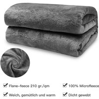 Kuscheldecke Wohndecke Fleecedecke Flauschige Decke Warm Super weich 150x200cm-Grau - Grau - Tolletour von TOLLETOUR