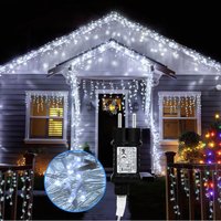 SWANEW LED Eisregen Eiszapfen Deko Weihnachten Fenster Lichterkette Außen,KaltWeiß - KaltWeiß 200 LED SWANEW LED Eisregen Eiszapfen Deko Weihnachten Fenster Lichterkette Außen,KaltWeiß - KaltWeiß 200 LED von SWANEW