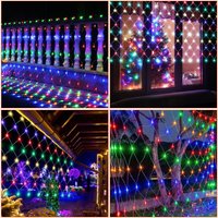 Led Lichternetz Deko Lichtervorhang Lichterkette Hochzeit Lichterketten Fenster Beleuchtung 8 Modi IP44 für Weihnachten Party Außen Innen rgb Led Lichternetz Deko Lichtervorhang Lichterkette Hochzeit Lichterketten Fenster Beleuchtung 8 Modi IP44 für Weihnachten Party Außen Innen rgb von SWANEW