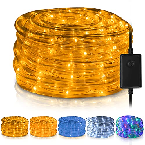 SWANEW LED Lichterschlauch, 10M 240 LEDs lichtschlauch Lichterkette außen, IP20 Wasserfest Led Schlauch außen, Garten-Party-Festbeleuchtung (gelb von SWANEW