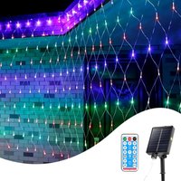 SWANEW LED Solar Lichternetz 2x2M Bunt Lichterkette Weihnachtsbeleuchtung Lichtervorhang Innen Außen Deko 8 Modi IP44 SWANEW LED Solar Lichternetz 2x2M Bunt Lichterkette Weihnachtsbeleuchtung Lichtervorhang Innen Außen Deko 8 Modi IP44 von SWANEW