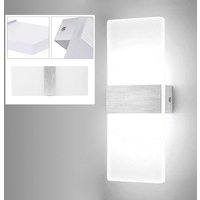 SWANEW LED Wandleuchte Eckig Badlampe Wandlampe Innen Wandbeleuchtung Flurlampe Außen 12W Weiß SWANEW LED Wandleuchte Eckig Badlampe Wandlampe Innen Wandbeleuchtung Flurlampe Außen 12W Weiß von SWANEW