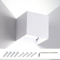 Led Wandleuchte Keller Wandlampe Winkelverstellbar Treppen Außen IP65 Badlampe 12W Weiß Kaltweiß - Swanew von SWANEW