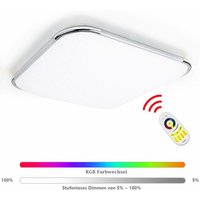 Led Deckenleuchte rgb Dimmbar Deckenlampe mit Fernbedienung Lampe fürWohnzimmer Kinderzimmer Schlafzimmer Flur Kueche Buero Modern IP44 24W - Swanew von SWANEW