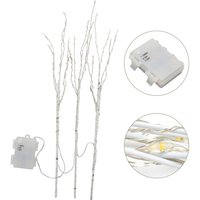 SWANEW Lichterzweige LED 3er Set Warmweiß Weide Lichterkette Leuchtzweige Birkenzweige Timer 50cm mit 70 LEDs Weiß SWANEW Lichterzweige LED 3er Set Warmweiß Weide Lichterkette Leuchtzweige Birkenzweige Timer 50cm mit 70 LEDs Weiß von SWANEW