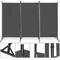 Randaco - swanew Paravent Paravents Balkon Raumteiler mehrere Auswahl Outdoor Trennwand Wand Sichtschutz 3 teilig Anthrazit von RANDACO