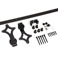 Schiebetürbeschlag Zimmertür Türbeschlag Big Wheel Scheunentor Belastung 150kg Laufschienen Schiebetürsystem Set 200 cm Diamant - Swanew von SWANEW