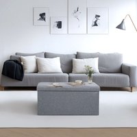 SWANEW Sitzhocker sitzbank Grau faltbar mit Stauraum, Aufbewahrungsbox, Deckel abnehmbar 76x38x38cm SWANEW Sitzhocker sitzbank Grau faltbar mit Stauraum, Aufbewahrungsbox, Deckel abnehmbar 76x38x38cm von SWANEW