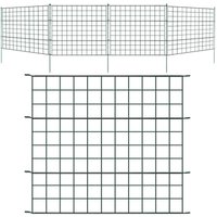 Swanew - Teichzaun Steckzaun Wildzaun Gartenzaun Tiergehege Zauntor Unterbogen 5x von SWANEW