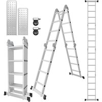 Swanew - Teleskopleiter Alu Leichtgewicht Rutschfester 4x4 Ebene+Rad+Brett Multifunktionsleiter Mehrzweckleiter Ausziehbare Leiter 15 Stufe Swanew - Teleskopleiter Alu Leichtgewicht Rutschfester 4x4 Ebene+Rad+Brett Multifunktionsleiter Mehrzweckleiter Ausziehbare Leiter 15 Stufe von SWANEW