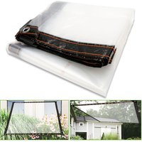 Wasserdichte Transparente Plane mit Ösen Wetterfeste Strapazierfähige Vordächer und Planen für Gartenmöbel Pflanzen Gewächshaus Pet Hutch Dach 2M x von SWANEW