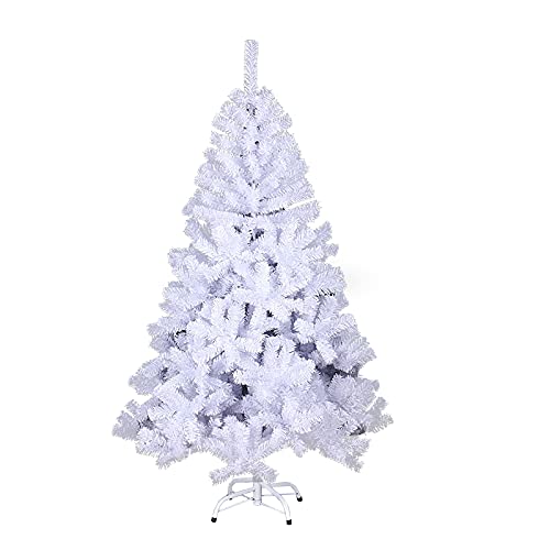 SWANEW Weihnachtsbaum 1,8m Weiß Tannenbaum Einzigartiger Künstlicher Kunstbaum Weihnachtsdeko schwer entflammbar für den Weihnachtsdekoration von SWANEW