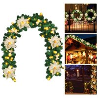 SWANEW Weihnachtsgirlande Deko Weihnachten Girlande Tannengirlande Innen & Außen Weihnachtsdeko Kunstgirlande 2.7m 50 LEDs mit Gold dekorativen SWANEW Weihnachtsgirlande Deko Weihnachten Girlande Tannengirlande Innen & Außen Weihnachtsdeko Kunstgirlande 2.7m 50 LEDs mit Gold dekorativen von SWANEW