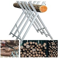 Sägebock Holzschneidebock Motorsäge Sägehilfe Metall Kettensäge klappbar 150kg - Swanew von SWANEW