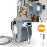 Schlauchaufroller Schlauchtrommel 20 m automatisch 18 bar– Wand-Schlauchbox mit 1/4 Zoll Anschluss und Einzug-Automatik – Schlauchaufroller mit von SWANEW