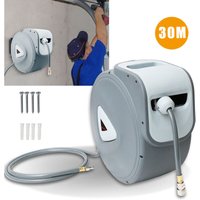 Schlauchaufroller Schlauchtrommel 30 m automatisch 18 bar – Wand-Schlauchbox mit 1/4 Zoll Anschluss und Einzug-Automatik – Schlauchaufroller mit von SWANEW