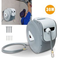 Schlauchaufroller Schlauchtrommel 30 m automatisch 18 bar – Wand-Schlauchbox mit 1/4 Zoll Anschluss und Einzug-Automatik – Schlauchaufroller mit von SWANEW