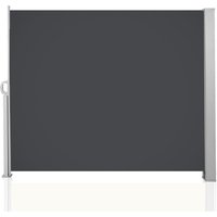 Seitenmarkise 140x300cm Sichtschutz Ausziehbar Blickdicht Sonnenschutz Markise Balkon Terrasse Garten Seitenrollo Windschutz Grau - Swanew von SWANEW