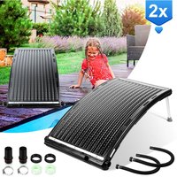 Solarheizung Durchflussmengen von bis zu 10.000 Litern pro Stunde Gebogener Solar-Heizung für Pool 2 Stück 110x69x14cm - Swanew von SWANEW