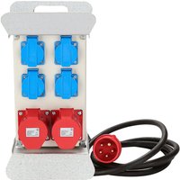 Stromverteiler Verteiler Baustromverteiler Stromverteilung cee 2 x 16A 400V+4x 230V 5 Polig IP44 Schuko Wandverteiler Mit Sicherheitsklappdeckeln Stromverteiler Verteiler Baustromverteiler Stromverteilung cee 2 x 16A 400V+4x 230V 5 Polig IP44 Schuko Wandverteiler Mit Sicherheitsklappdeckeln von SWANEW