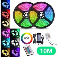Swanew - 10M led Streifen set , rgb led Stripe 5050 smd, led Strip 30 LEDs, led Band Nicht wasserdicht(IP20), mit 24 Tasten Fernbedienung von SWANEW